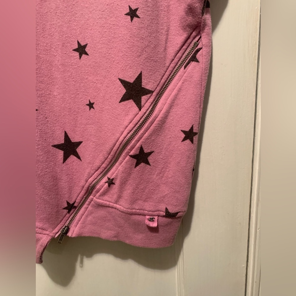 Seven7 Pink Crew Neck Zipper Detail T-Shirt M - Picture 5 of 14